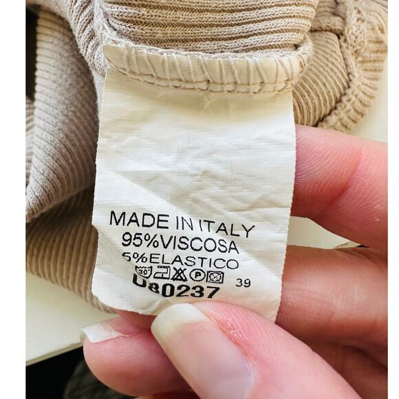 NWT Dis Moi Tan Rib Knit Racer Back Lace Edging Tank Top - Picture 7 of 9